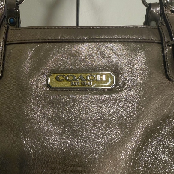 Coach Shimmering Tan Tote Bag - Picture 3 of 9